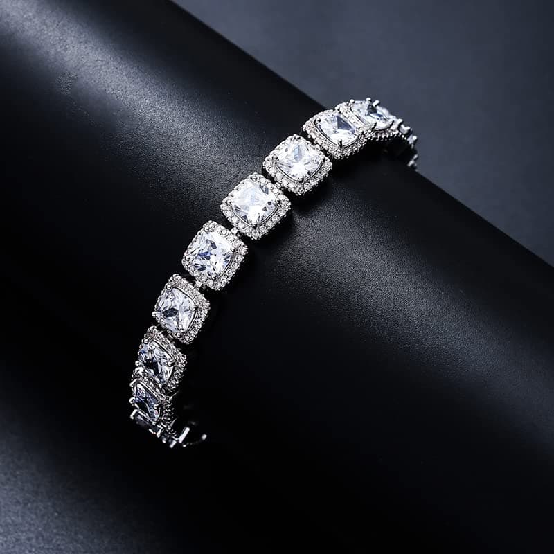 Refined Product Title: 14K Gold Moissanite Hip Hop Tennis Bracelet for Her