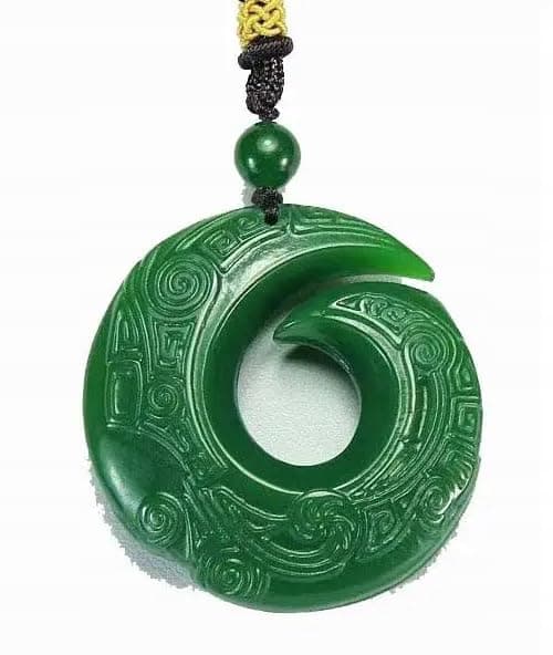 Handmade Green Jade Dragon Pendant Necklace for Men and Women