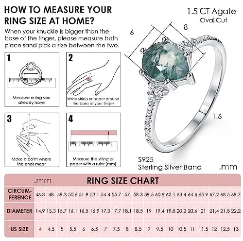 Aquatic Agate Promise Ring - Women's Sterling Silver Jewelry