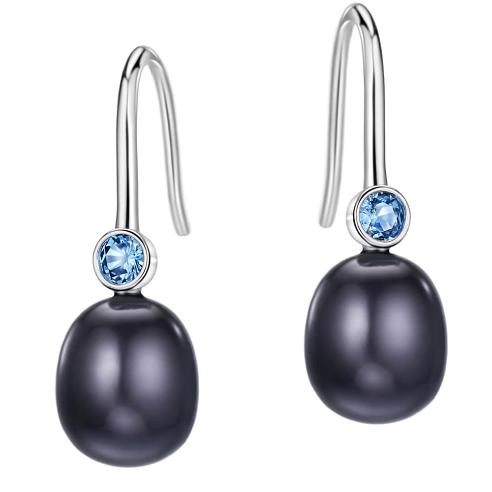 Michooyel Sterling Silver Freshwater Pearls Dangle Earrings for Women