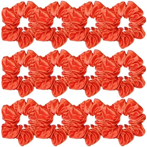 12 Pcs Satin Silk Hair Scrunchies for Women and Girls