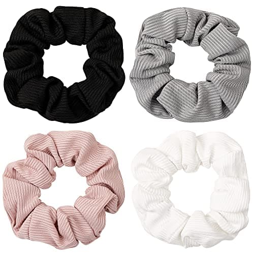 Silk Scrunchies Hair Ties for Girls & Women, Soft No-Crease Ponytail Holders