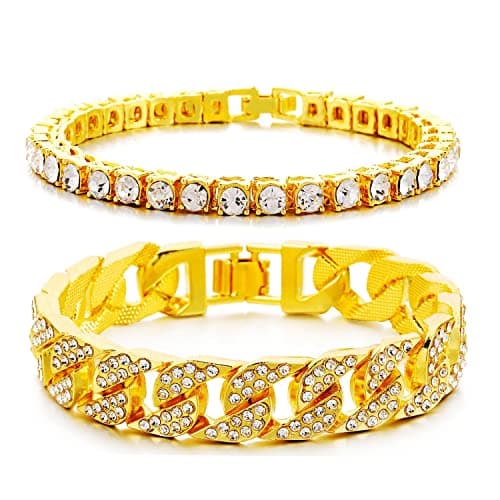 Bling Empire 14K Gold and Silver Bracelets for Men and Women
