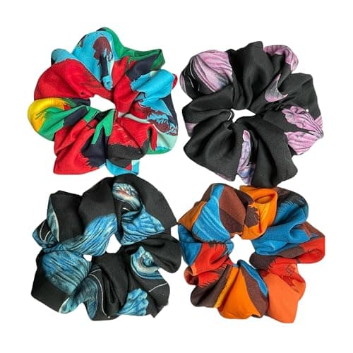 XL Satin Scrunchies for Thick Hair - Oversized Silk Hair Ties for Women Girls