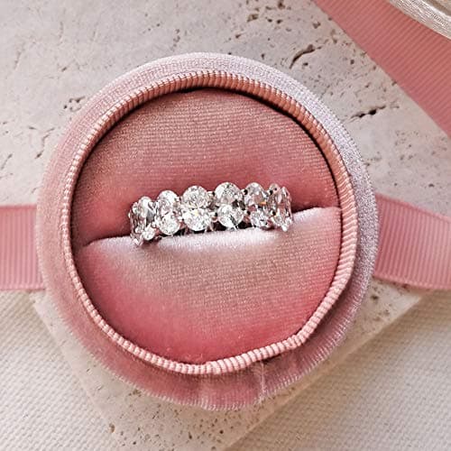Michooyel S925 Oval Cut Eternity Rings for Women