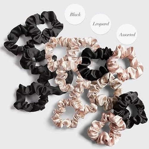 Adorable Women's Satin Scrunchies - Softer than Silk, 5-Pack | Holiday Gifts