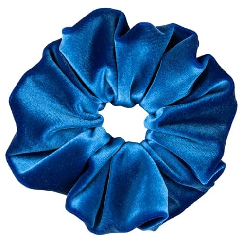 Jumbo Velvet Scrunchies for Women - Thick & Thin Hair, No Damage, Holds Tide (1 Pack, Yellow)