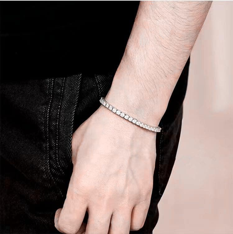 DOJUTI 18K Gold Plated 3mm Round CZ Tennis Bracelet 6-9 inches