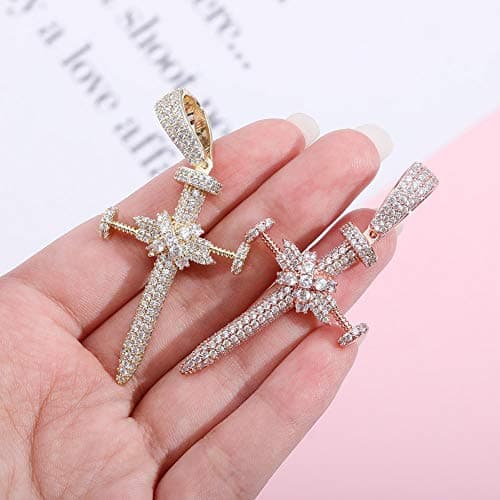 JINAO Hip Hop Iced Out CZ Simulated Diamond Necklace for Men