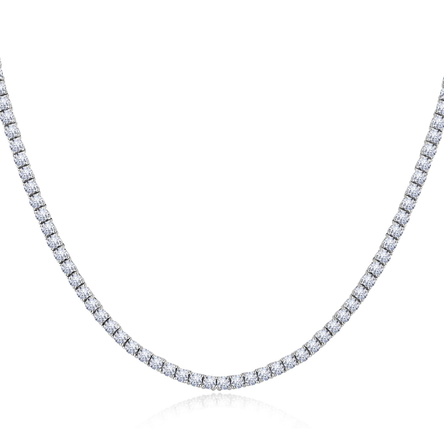 MOFEIJEW 18K Gold Plated 5A Cubic Zirconia Tennis Necklace for Men & Women