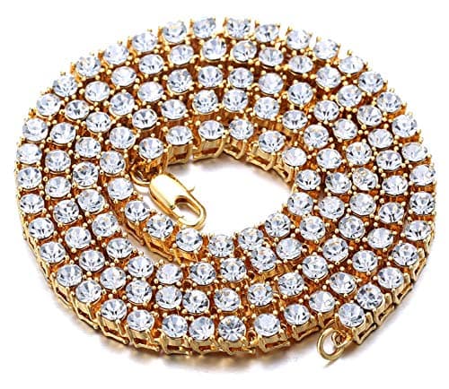 Halukakah Gold Chain for Men Iced Out