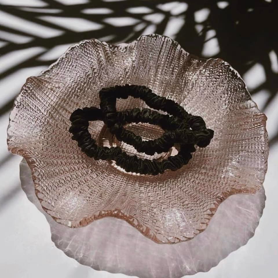 5Pack 1.5MM Silk Scrunchies for Women