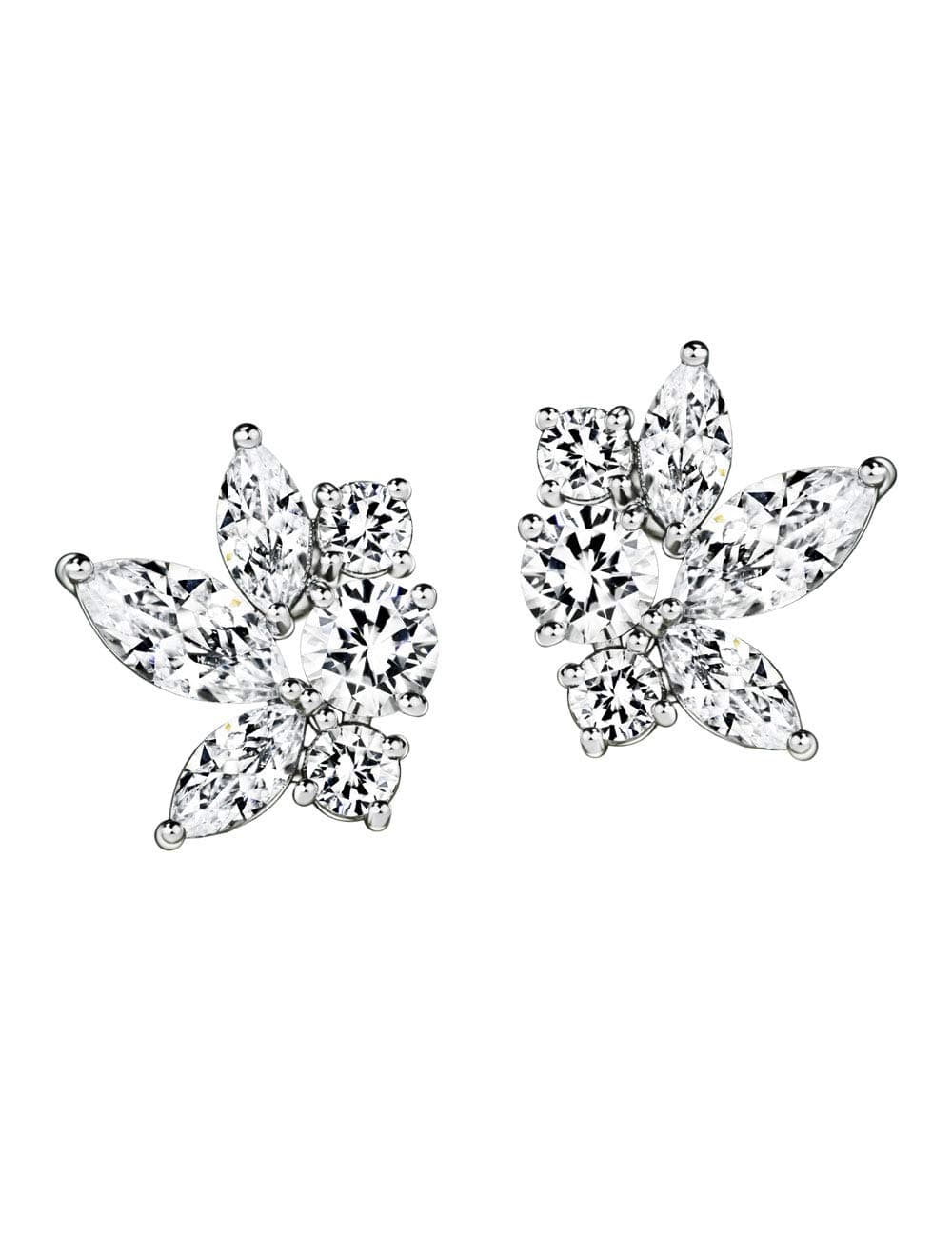 Michooyel Marquise Cubic Zirconia Stud Earrings for Bridal Bridesmaids