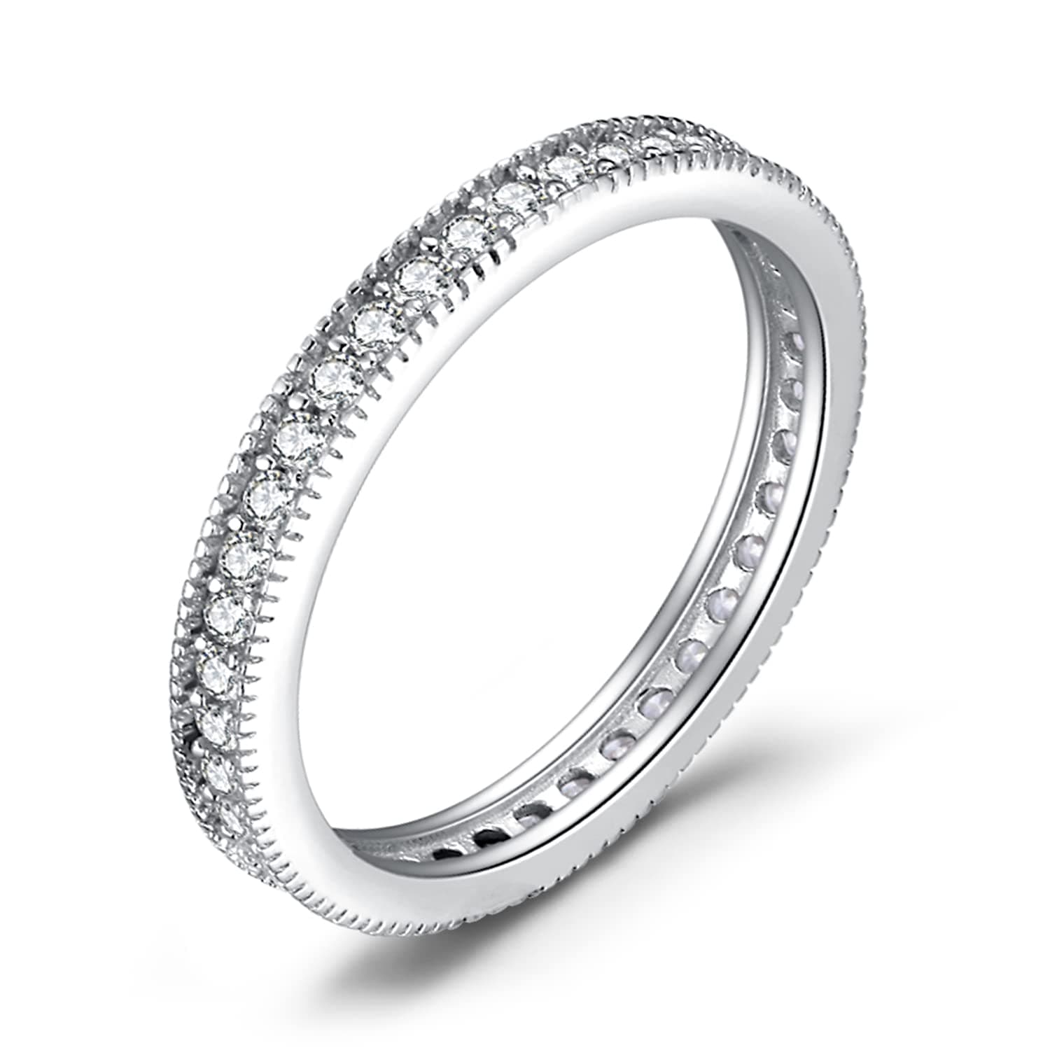 JewelryPalace 14K Gold Plated 925 Sterling Silver Cubic Zirconia Promise Rings for Women