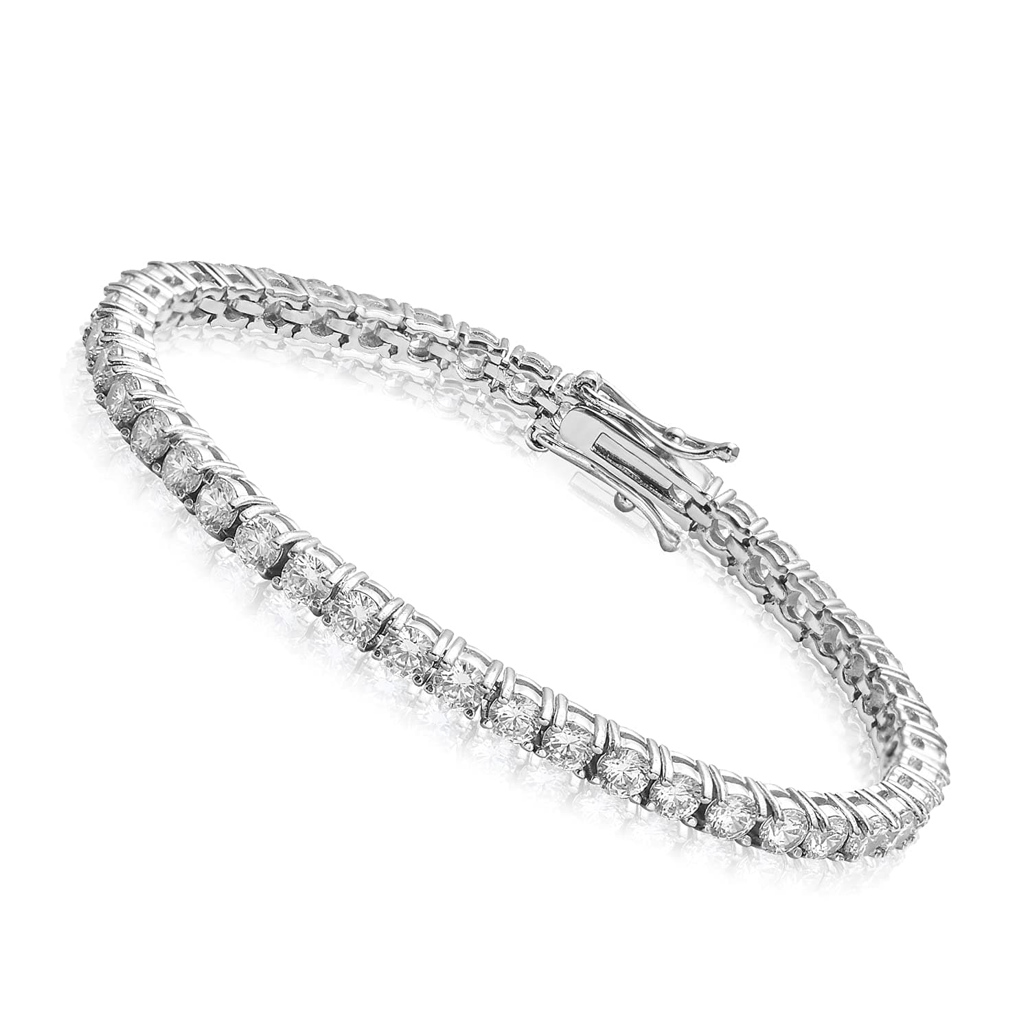 Hip Hop 1 Row Iced Out Tennis Chain Stainless Steel with 5A+ Cubic Zirconia Diamond Tennis Necklace or Bracelet