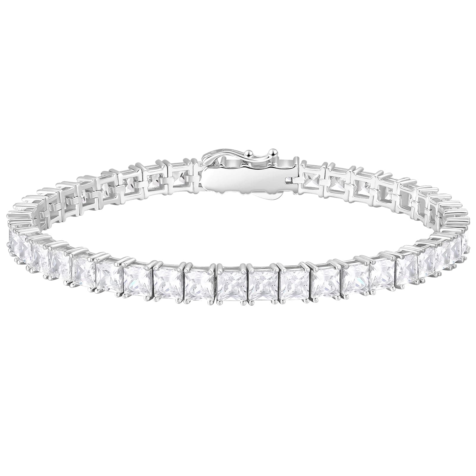 KRKC&CO 2/3/4mm Sterling Silver Tennis Bracelets, 14k Gold/White Gold Plated, Iced Out CZ