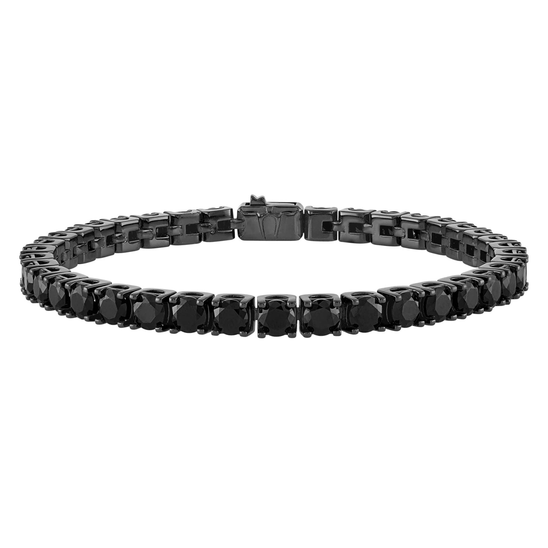 Bulova Men's Classic Black Ruthenium Plated Tennis Bracelet
