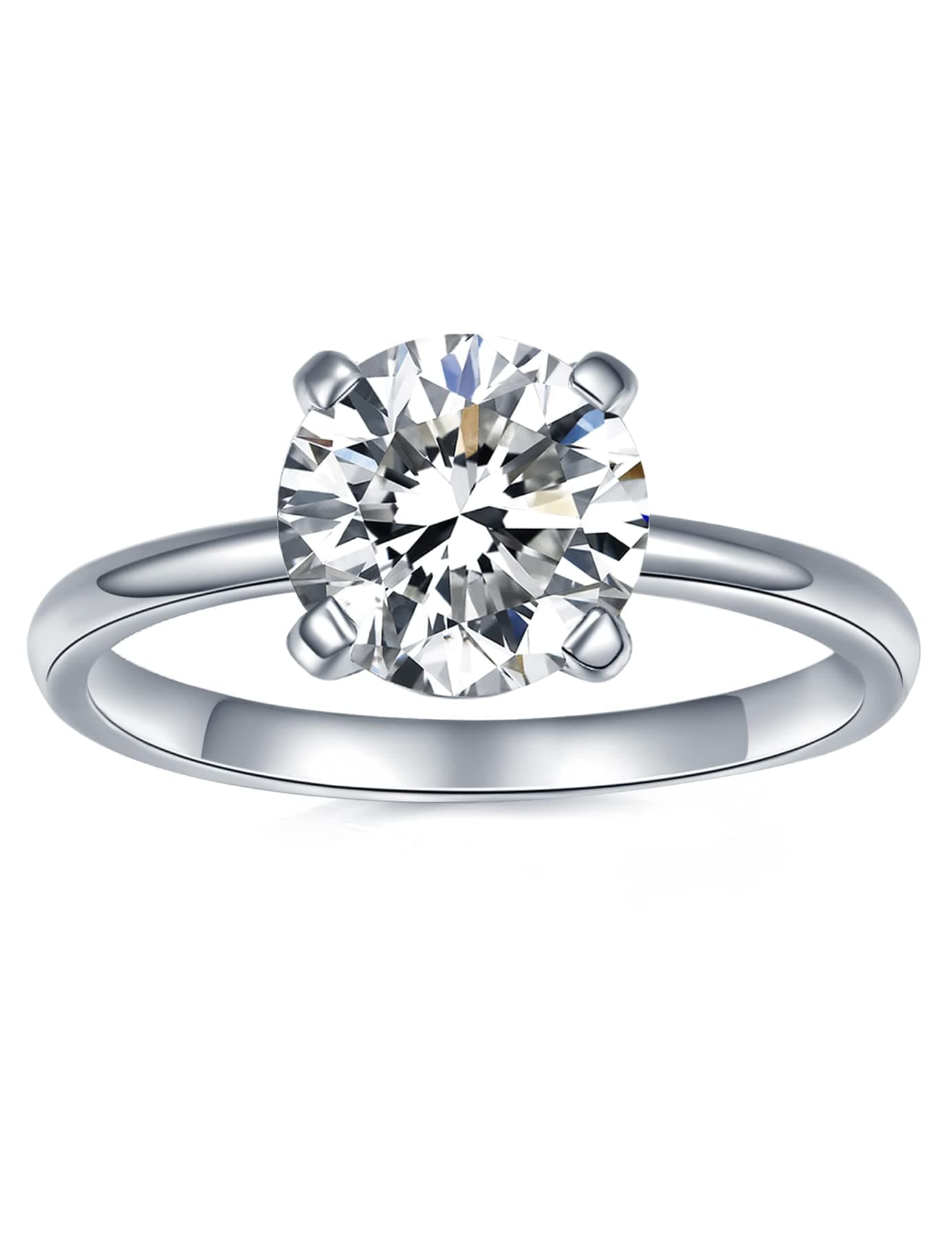 IMOLOVE 1CT D Color VVS1 Moissanite Engagement Ring - Ideal Gift for Women