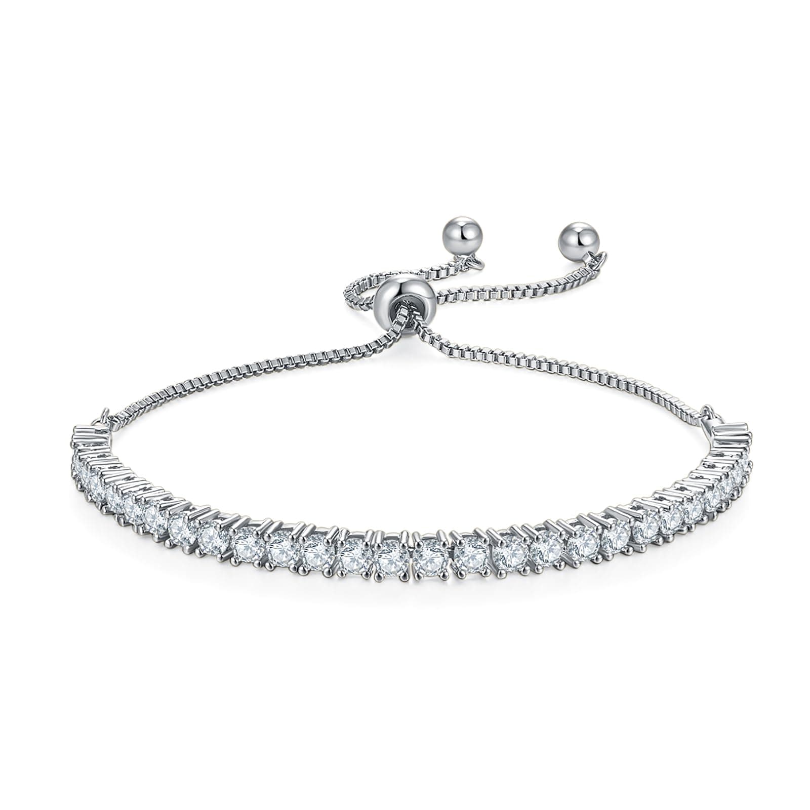 MINDDHA 14K Gold Plated Yellow & White CZ Tennis Bracelet