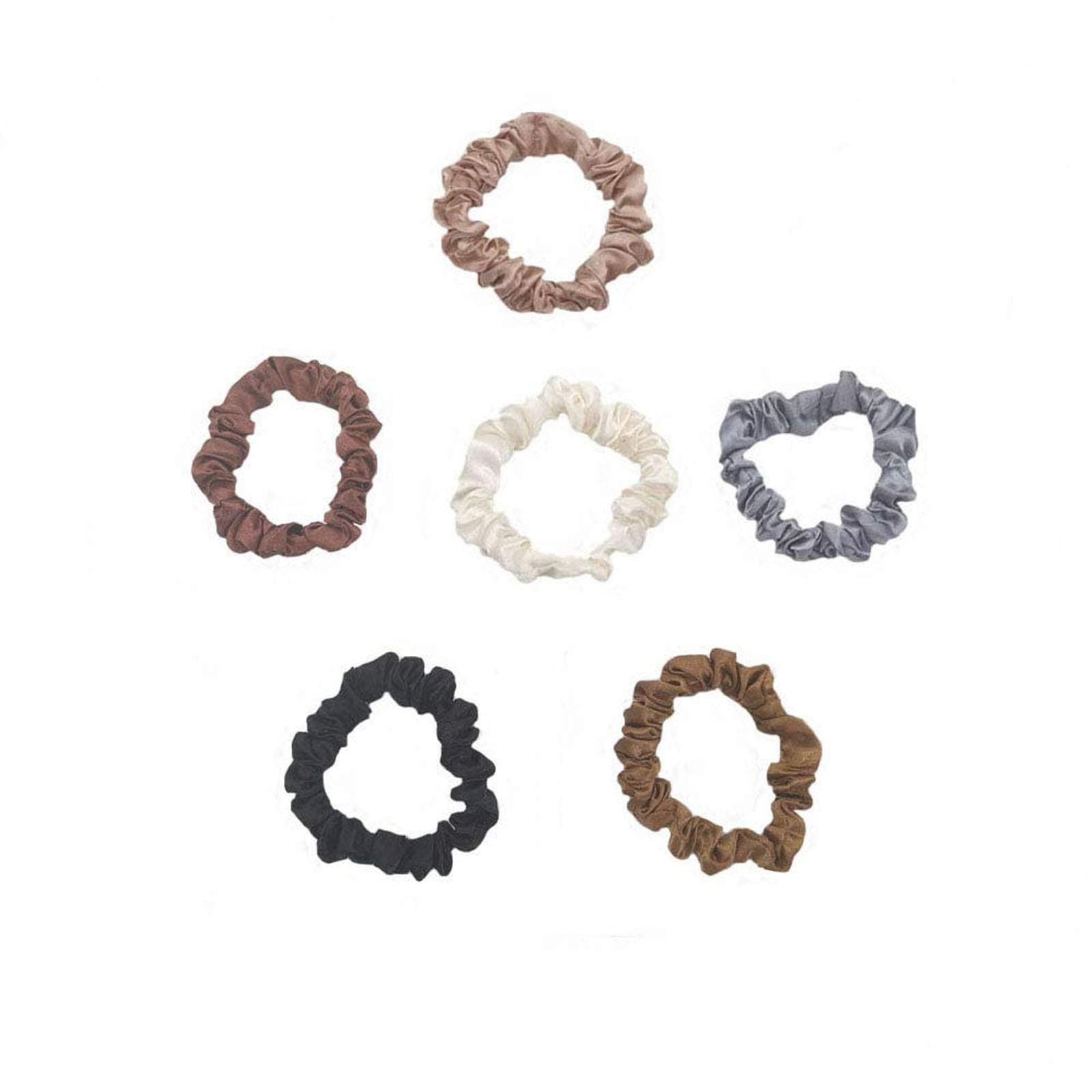 6 Pcs Soft Silk Scrunchies for Women & Girls Hair Accessories