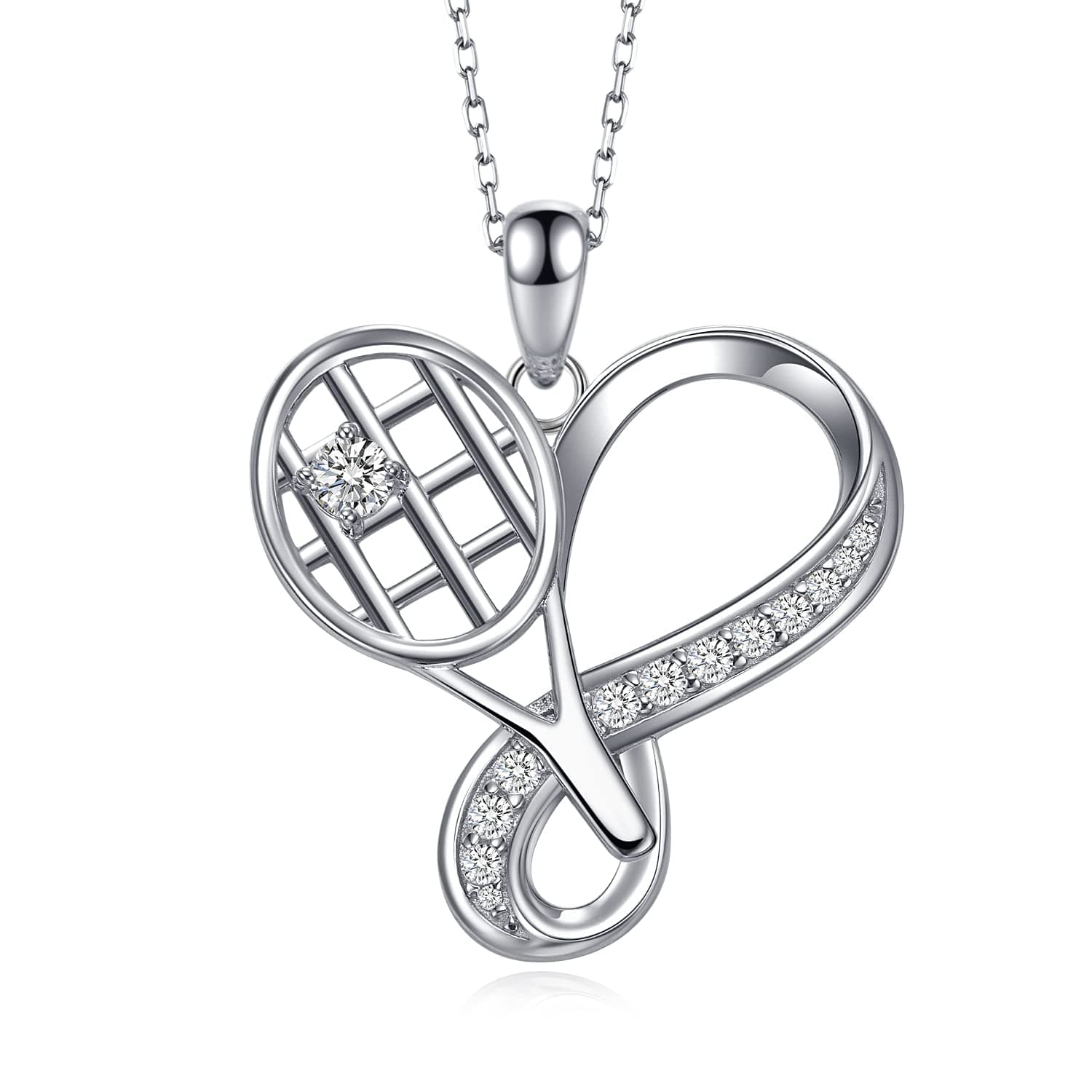 Sterling Silver Volleyball/Tennis Necklace for Women Sports Fans