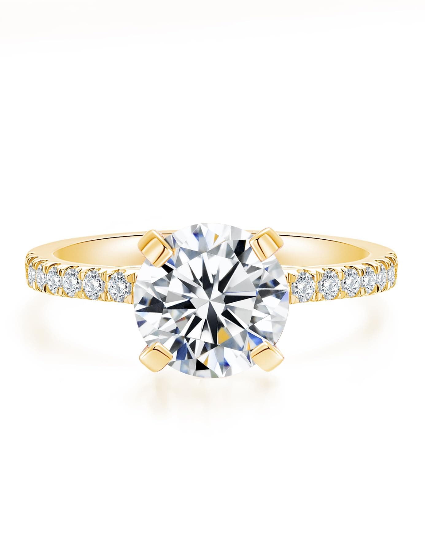 IMOLOVE Moissanite Engagement Ring for Women 1-2CT VVS1 Clarity D Color Promise Ring Size 4-11