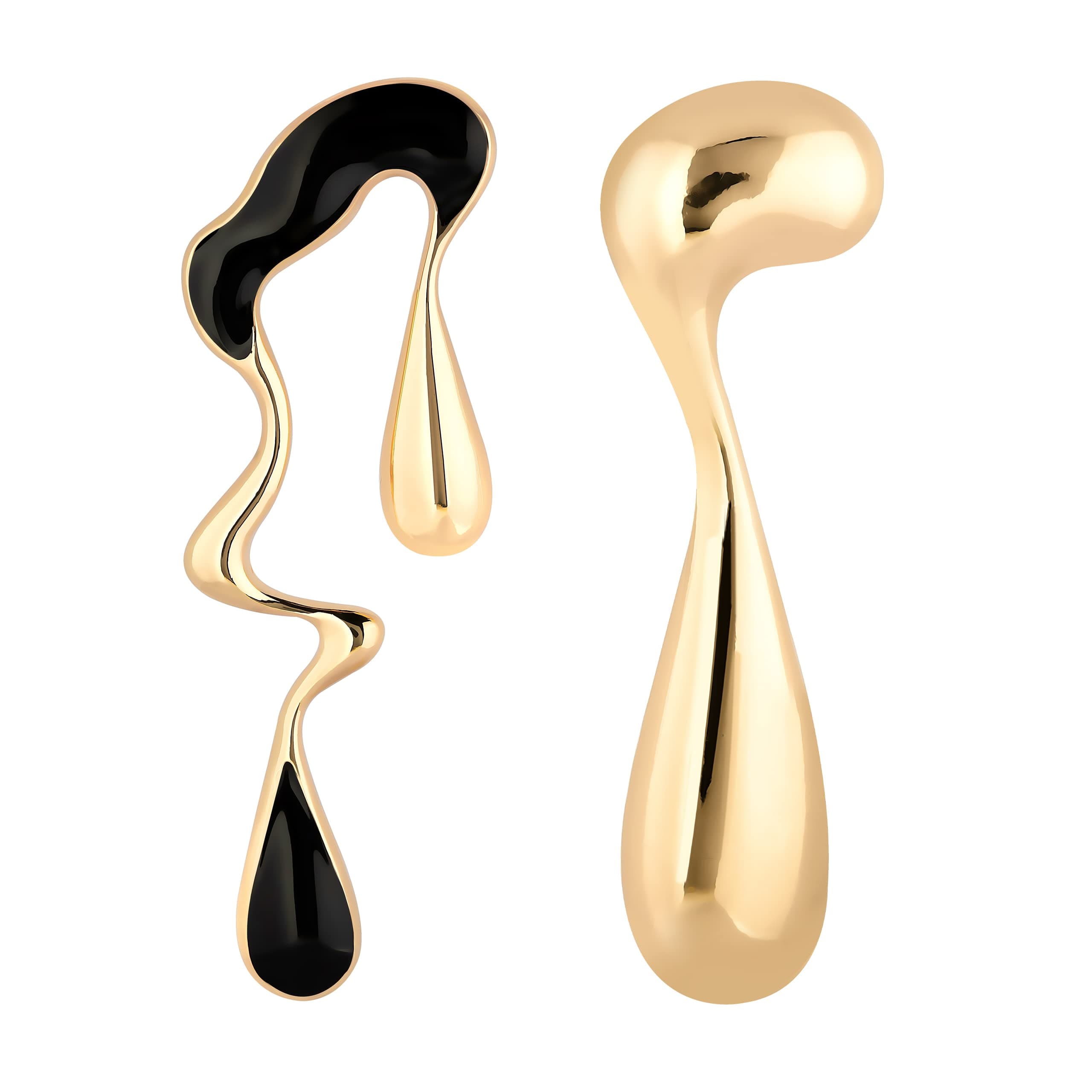 VINTY Melting Liquid Asymmetrical Earrings for Women
