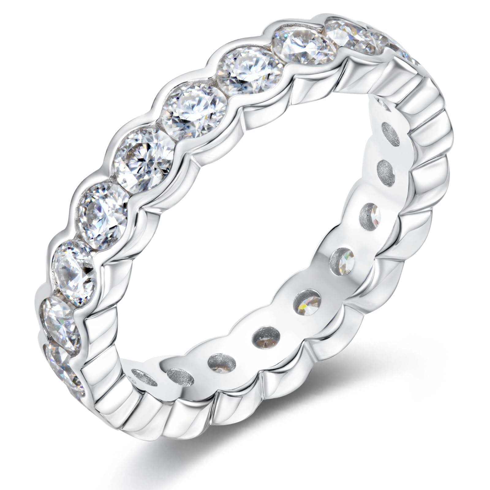 Bo.Dream Eternity 3mm Cubic Zirconia Sterling Silver Ring for Women