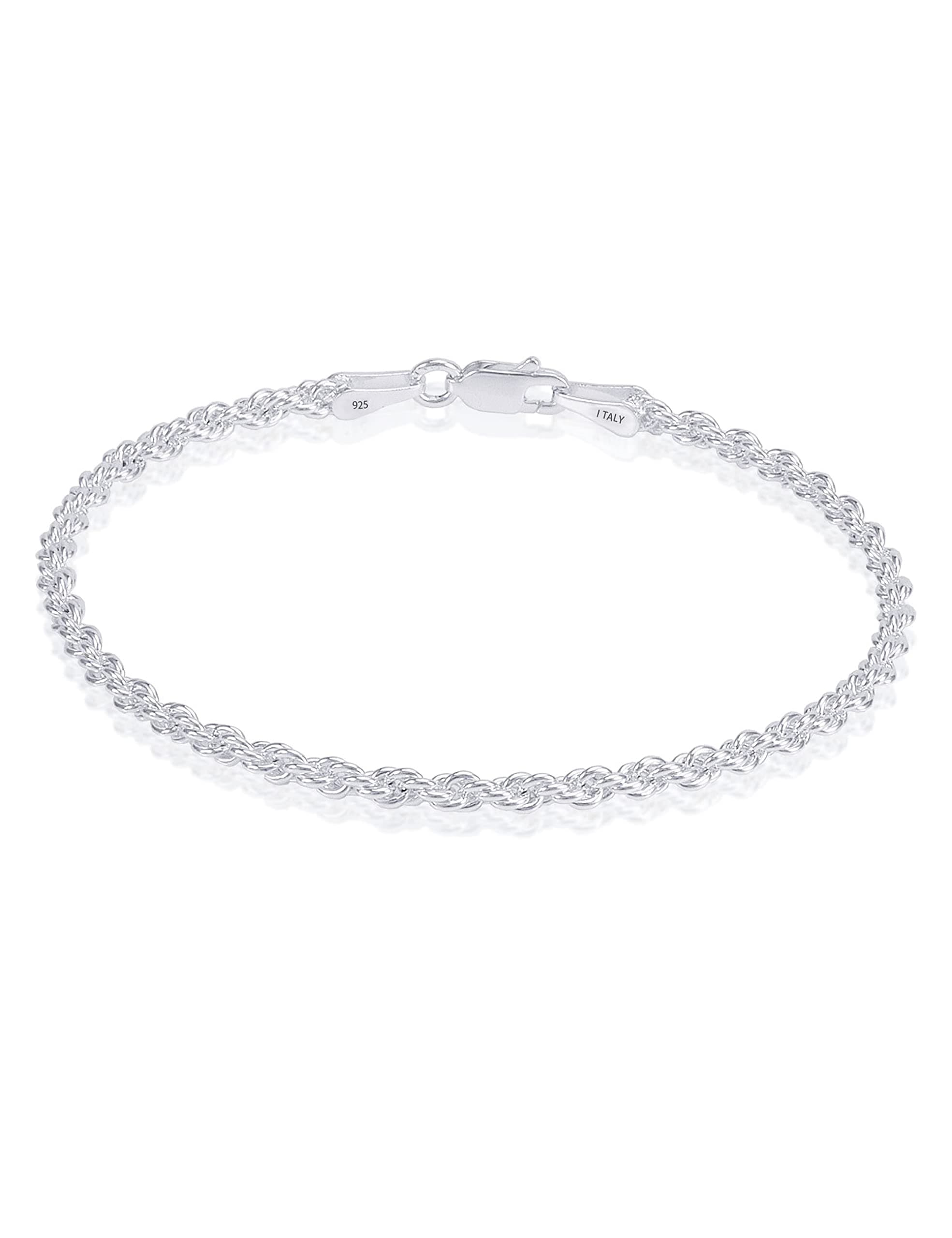 Waitsoul Diamond-Cut Silver/Gold Box/Rope Bracelet for Women/Men
