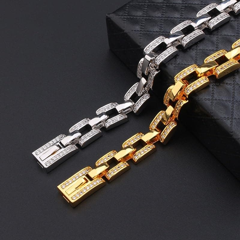 18K Gold Moissanite Tennis Bracelet for Men and Women