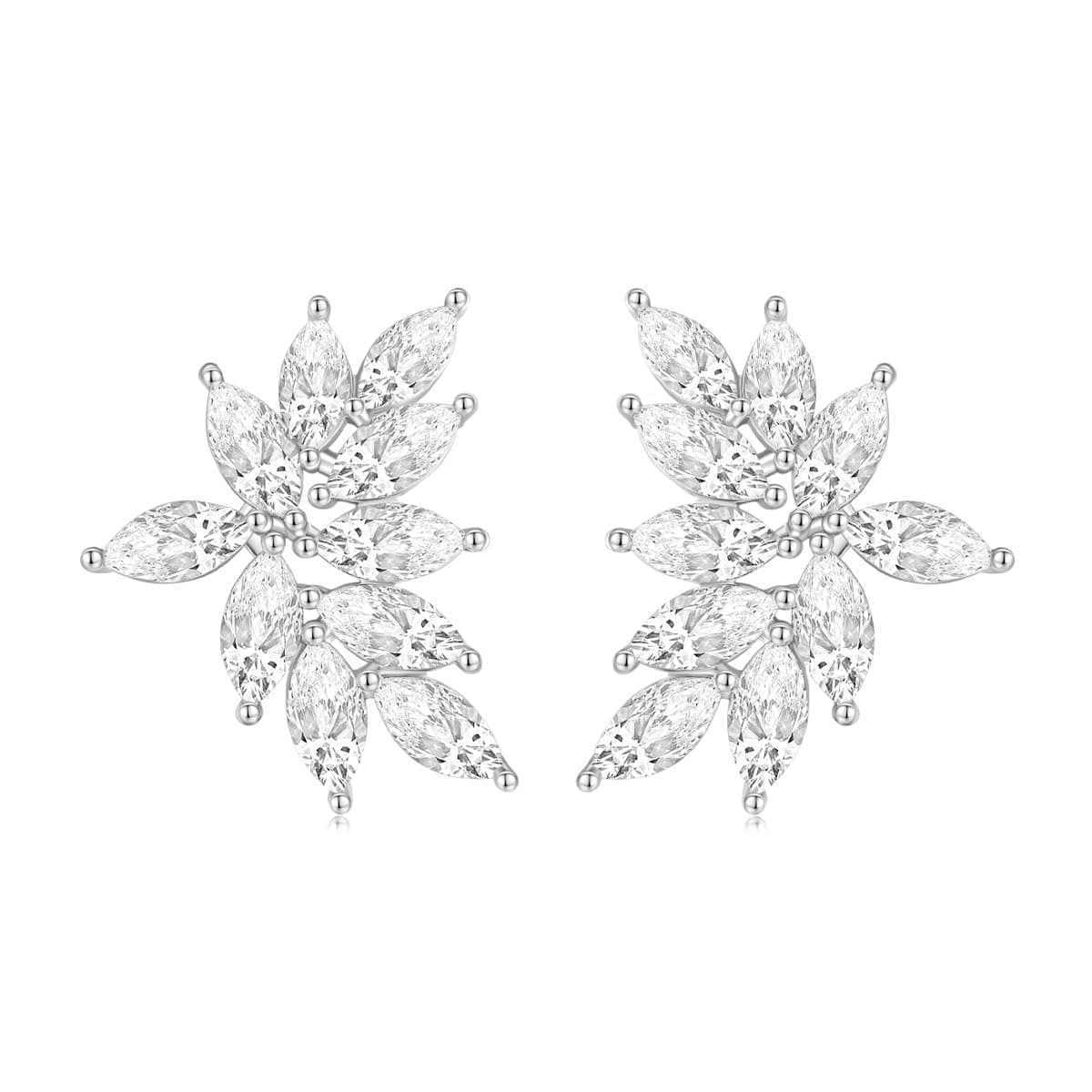 EAMTI Marquise Crystal Dangle Bridal Earrings for Bride and Bridesmaid 925 Sterling