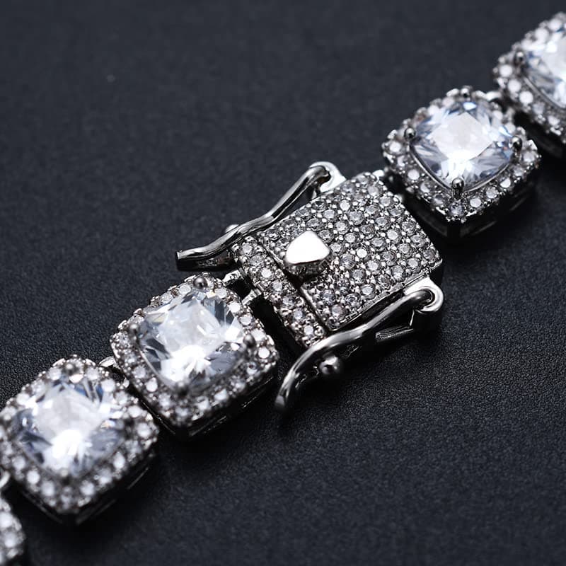 Refined Product Title: 14K Gold Moissanite Hip Hop Tennis Bracelet for Her