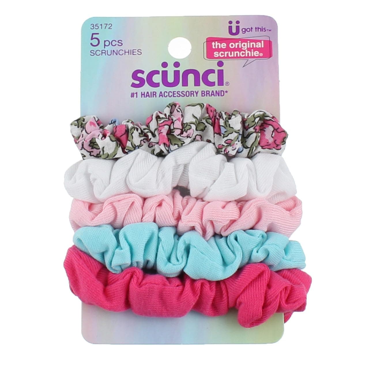 Scunci The Original 5-Pack Scrunchies Assorted Colors & Prints