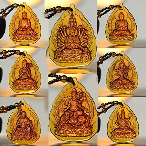Buddha Necklace for Women with 12 Zodiac Guardian Pendants Good Luck Amulet