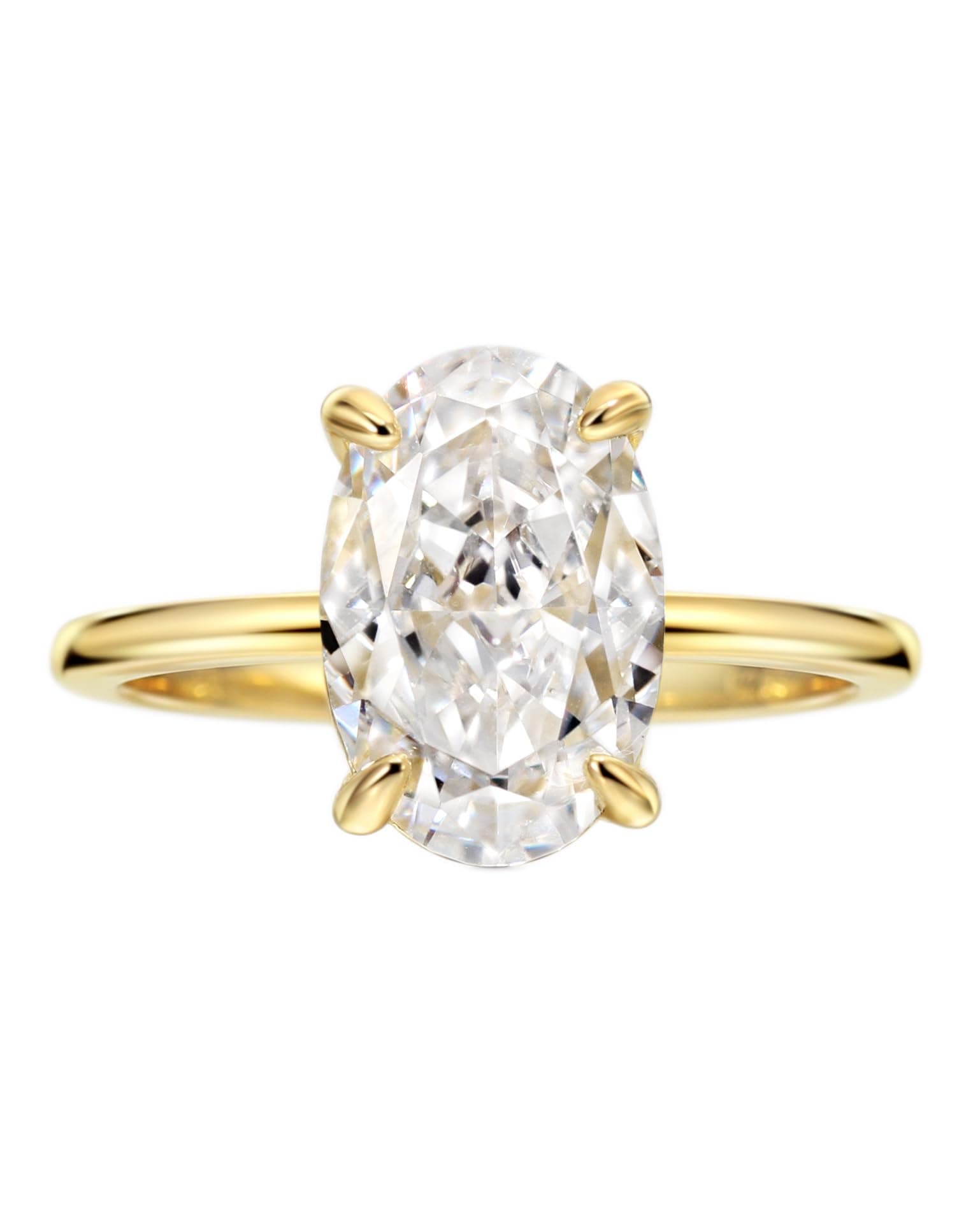 Michooyel 4.0ct Oval Cut Women's Engagement Ring