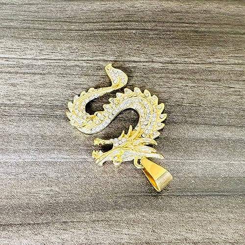 Premium Stainless Steel Dragon Pendant Necklace for Hip Hop Enthusiasts