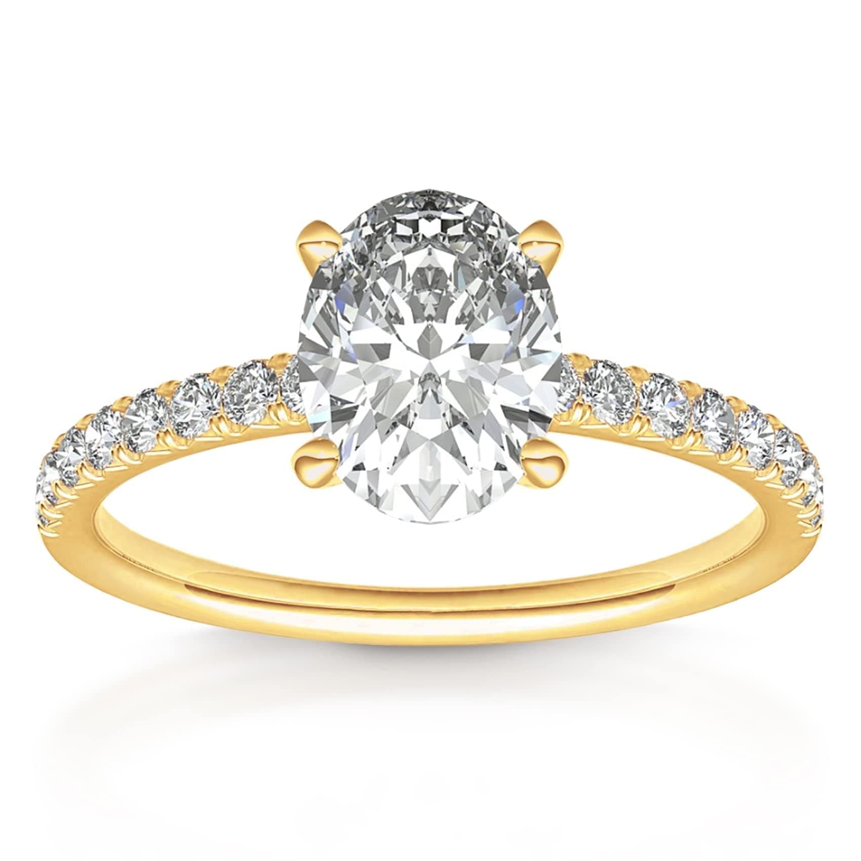 Oval Womens Fake Engagement Ring