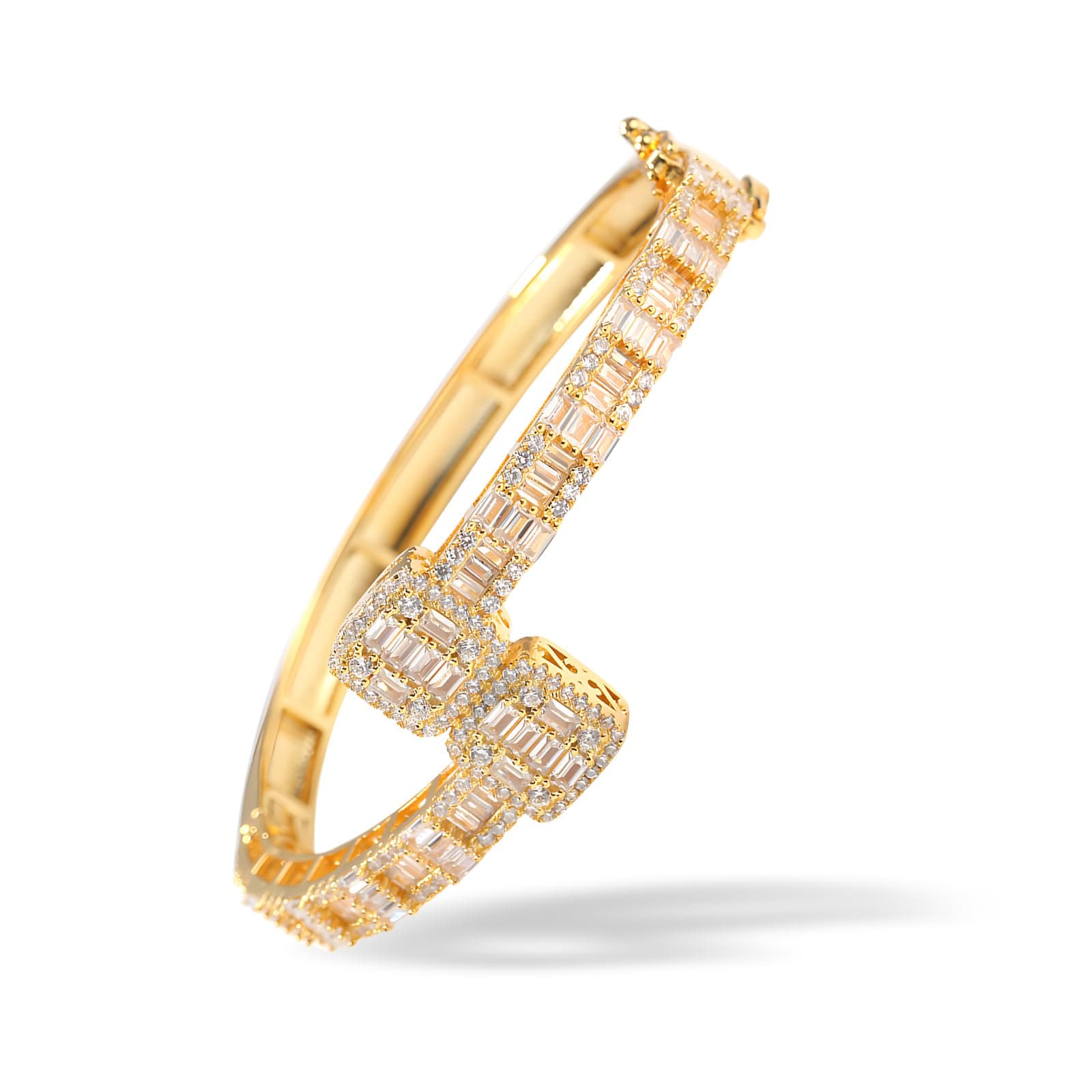 Men's Gold-Plated Zirconium Tennis Chain Bracelet