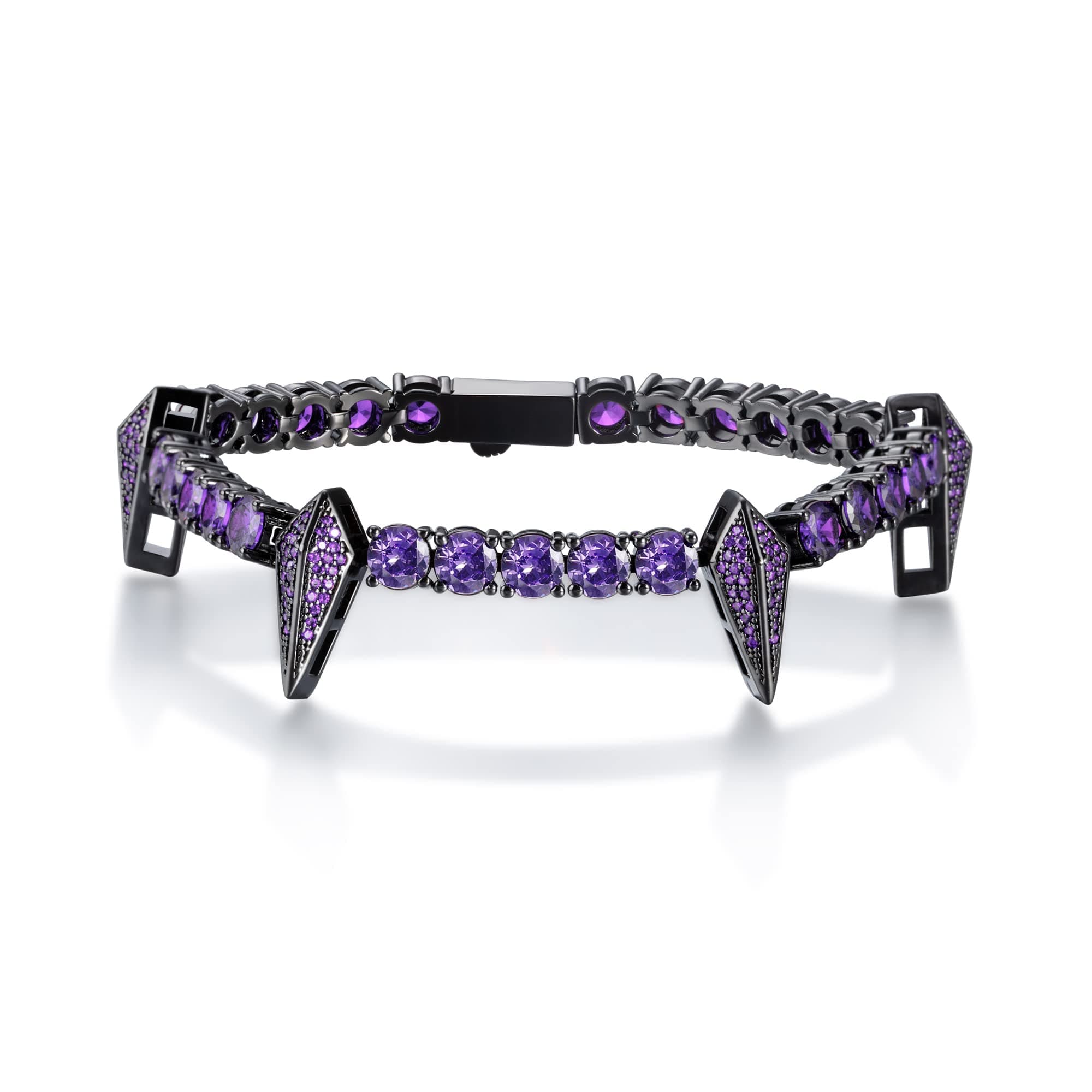 HELLOICE Men's 18K Black Gold Plated 5mm Iced Out Cubic Zirconia Tennis Bracelet