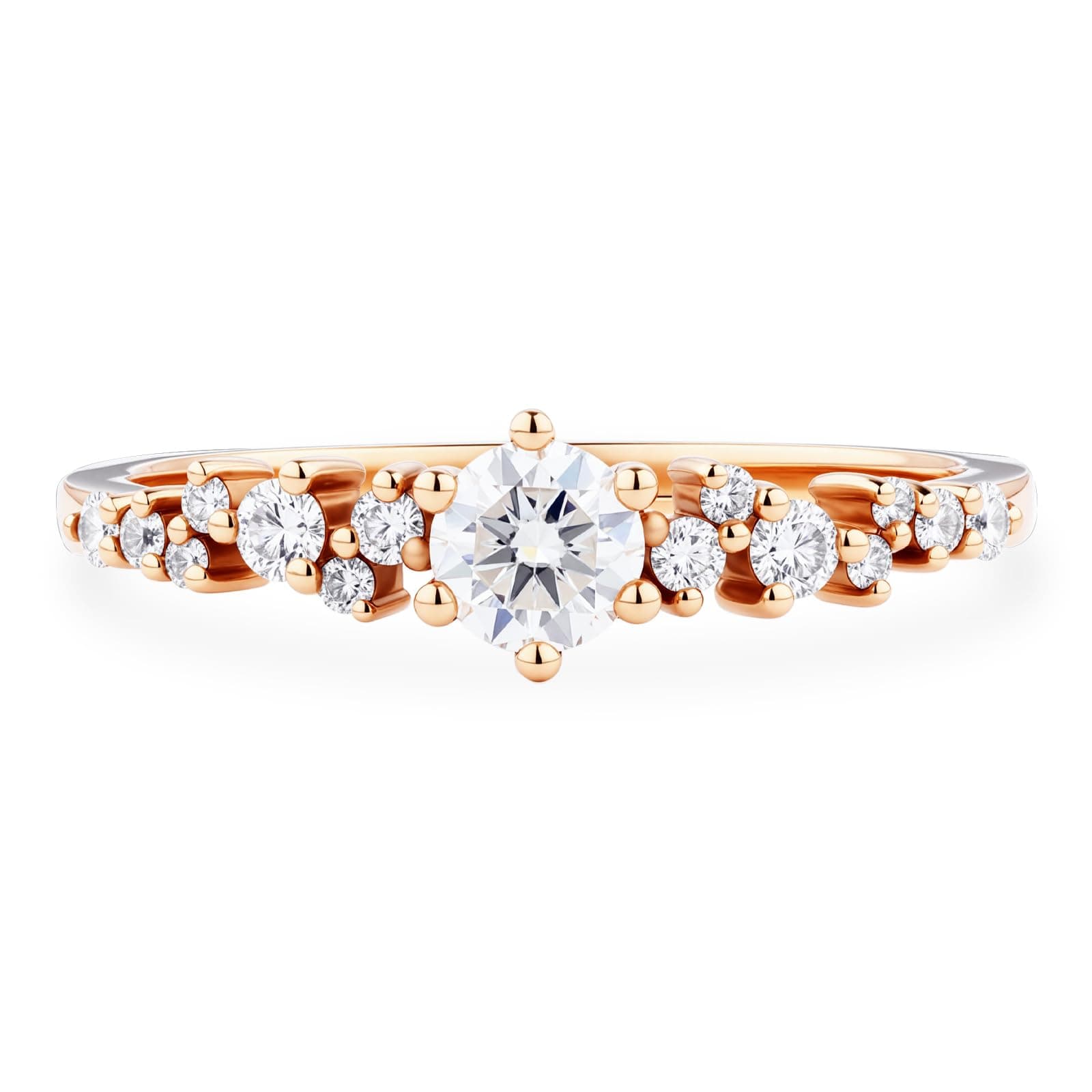 Eternal Promise Ring for Her: Round Cut Moissanite in 925 Sterling Silver
