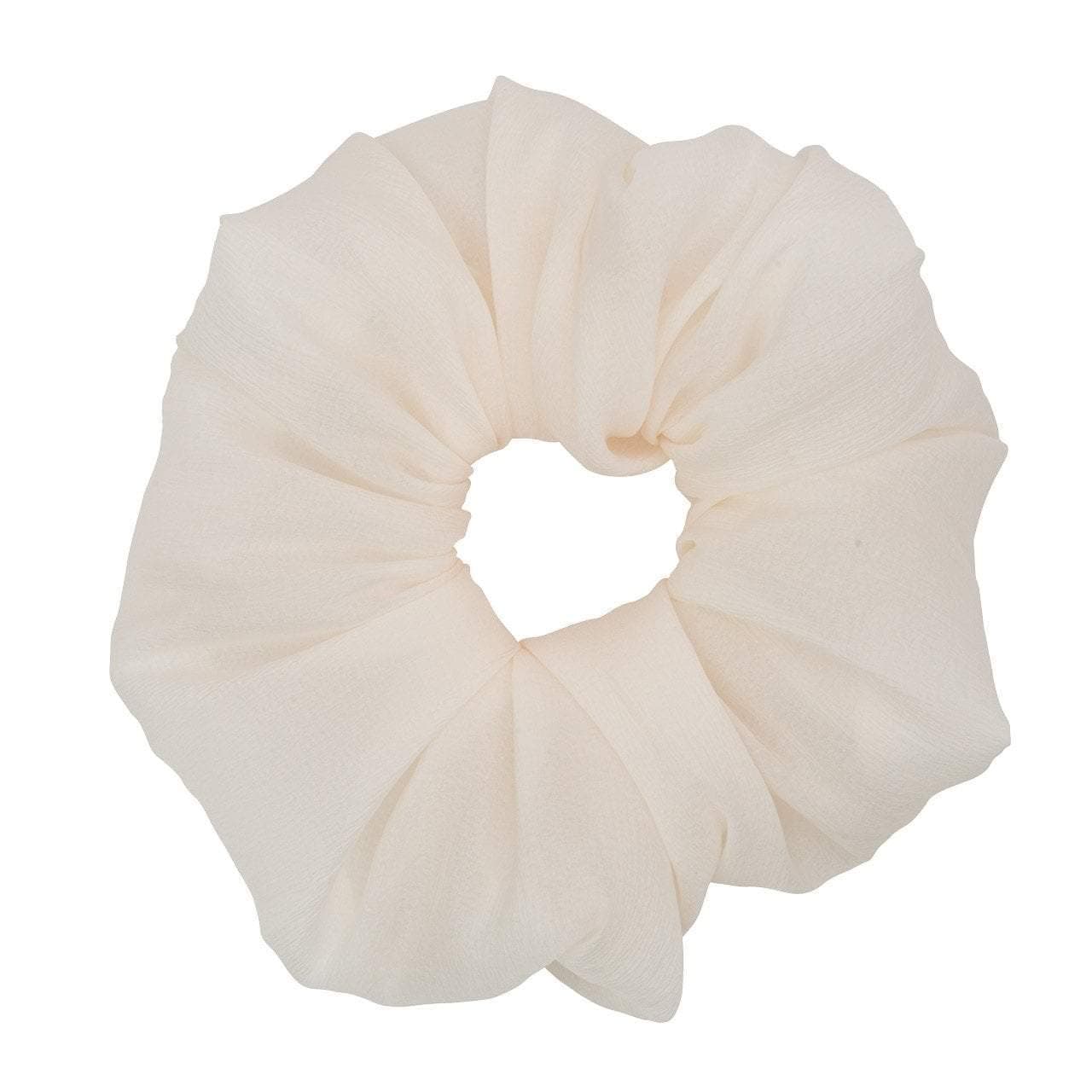 Kitsch Chiffon Dinner Scrunchie for Thick Hair - Cream