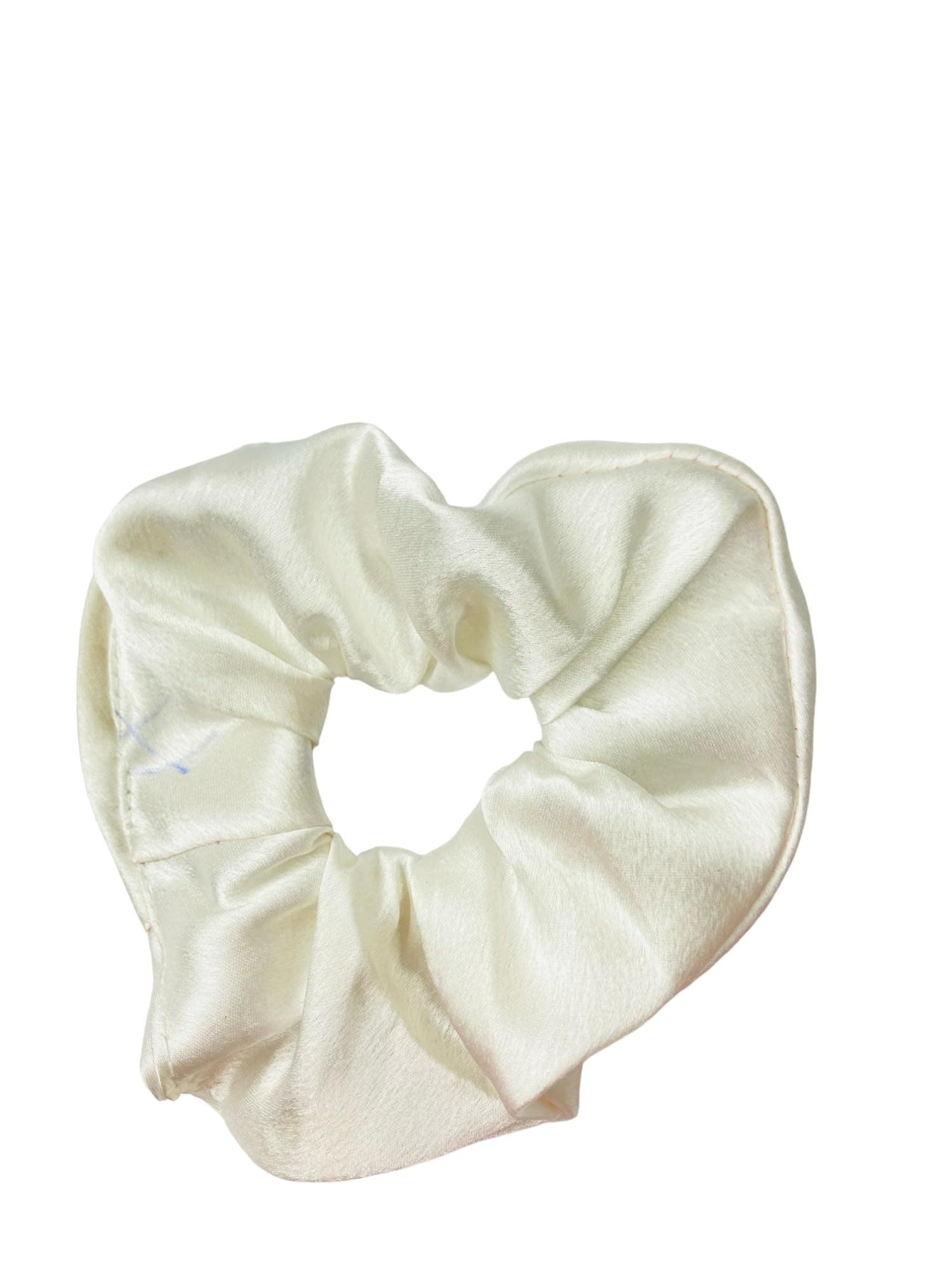 Stylish White Scrunchies: Chic & Comfy PACK OF 1
