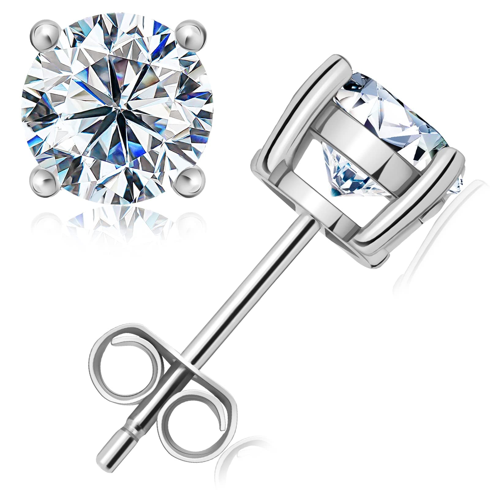 Moissanite Stud Earrings for Women & Men