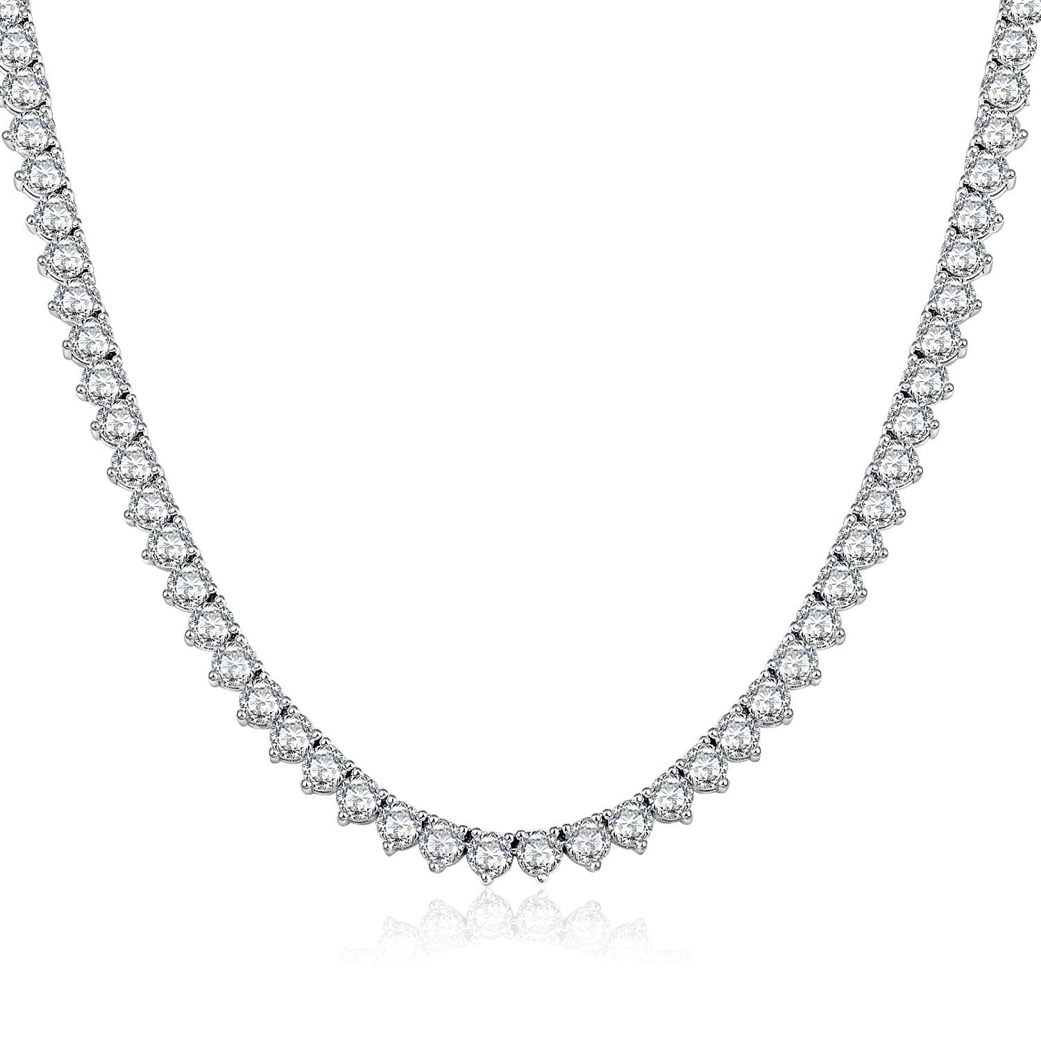 MDFUN 18K Gold Plated CZ Tennis Necklace