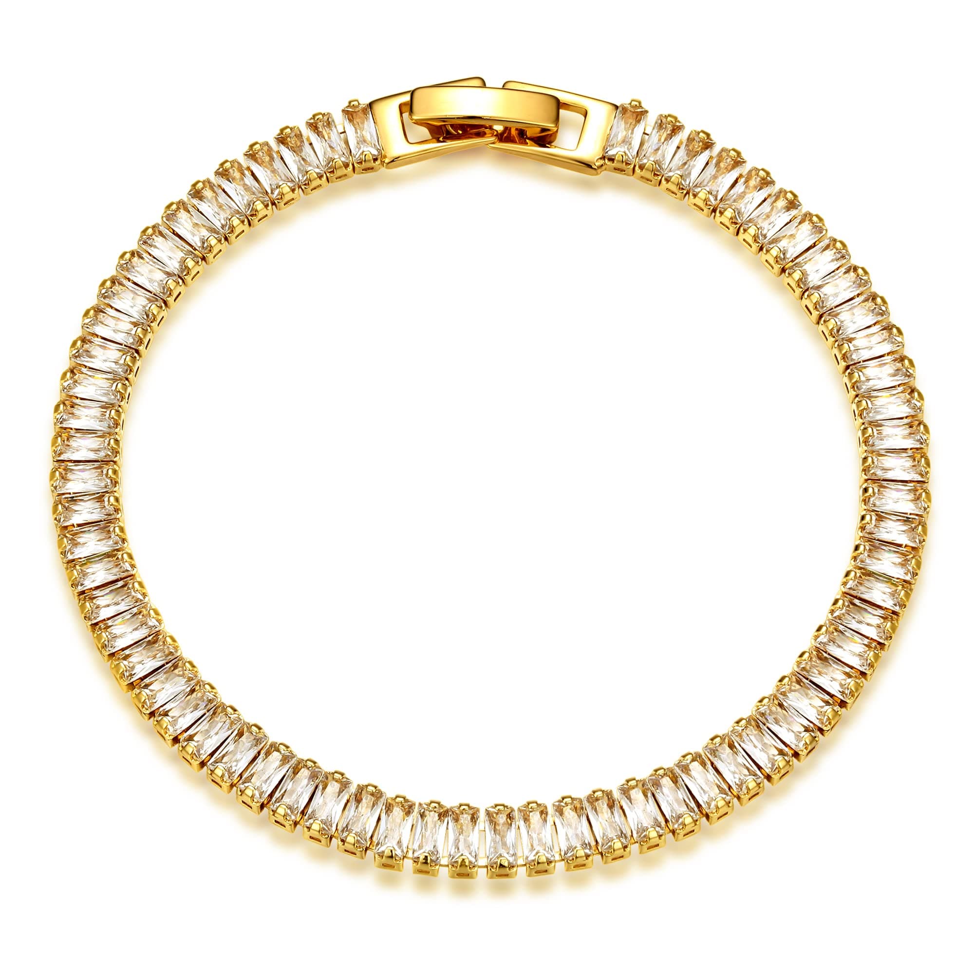 MEVECCO 14K Gold Plated Dainty Chain Bracelet for Women