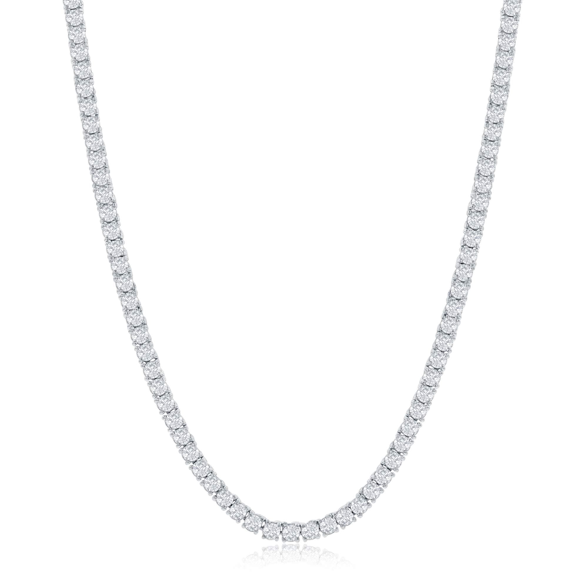 Modern Tennis Necklace for Men & Women - 3mm Cubic Zirconia