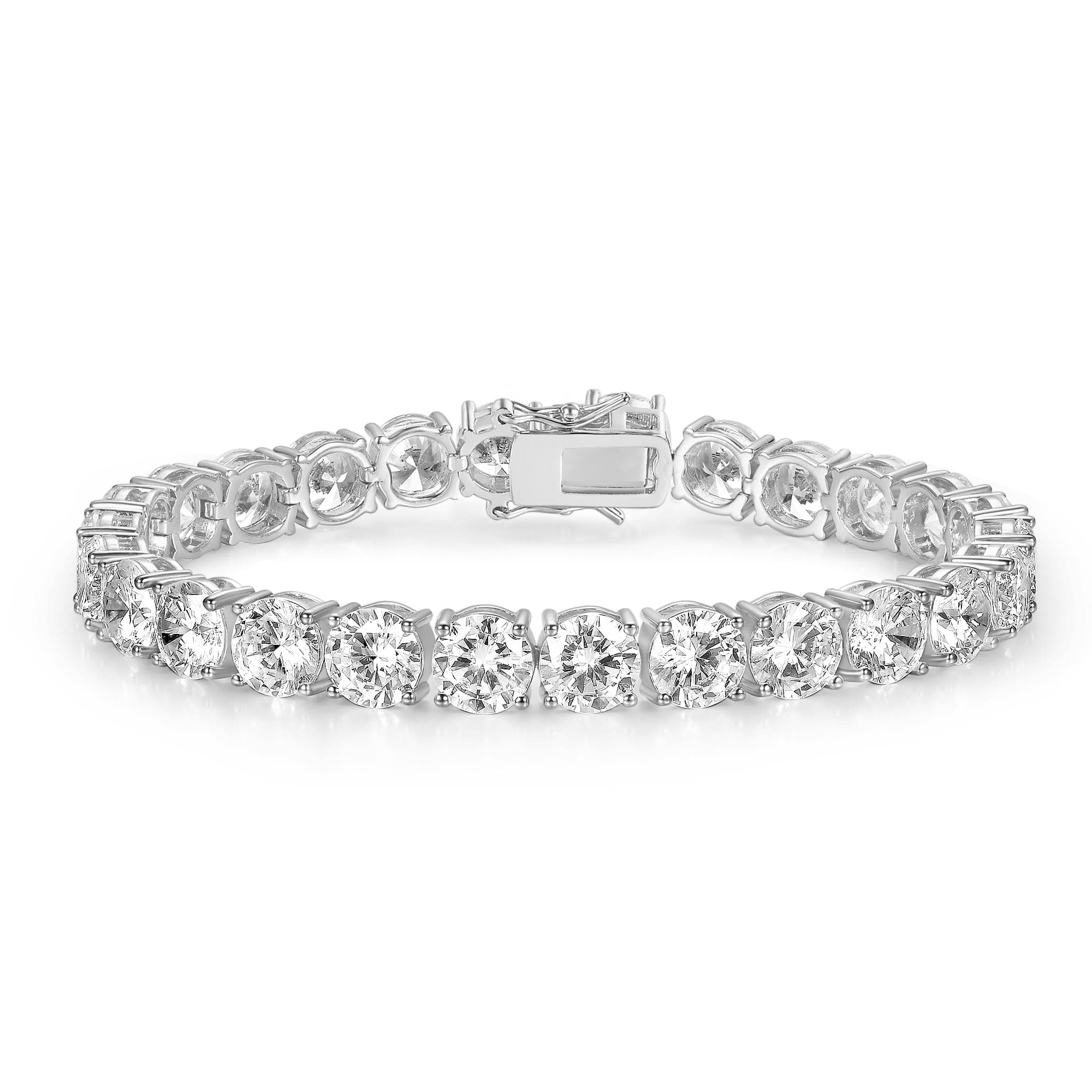 Gemsme 7.0mm 18K Gold Plated Cubic Zirconia Tennis Bracelet