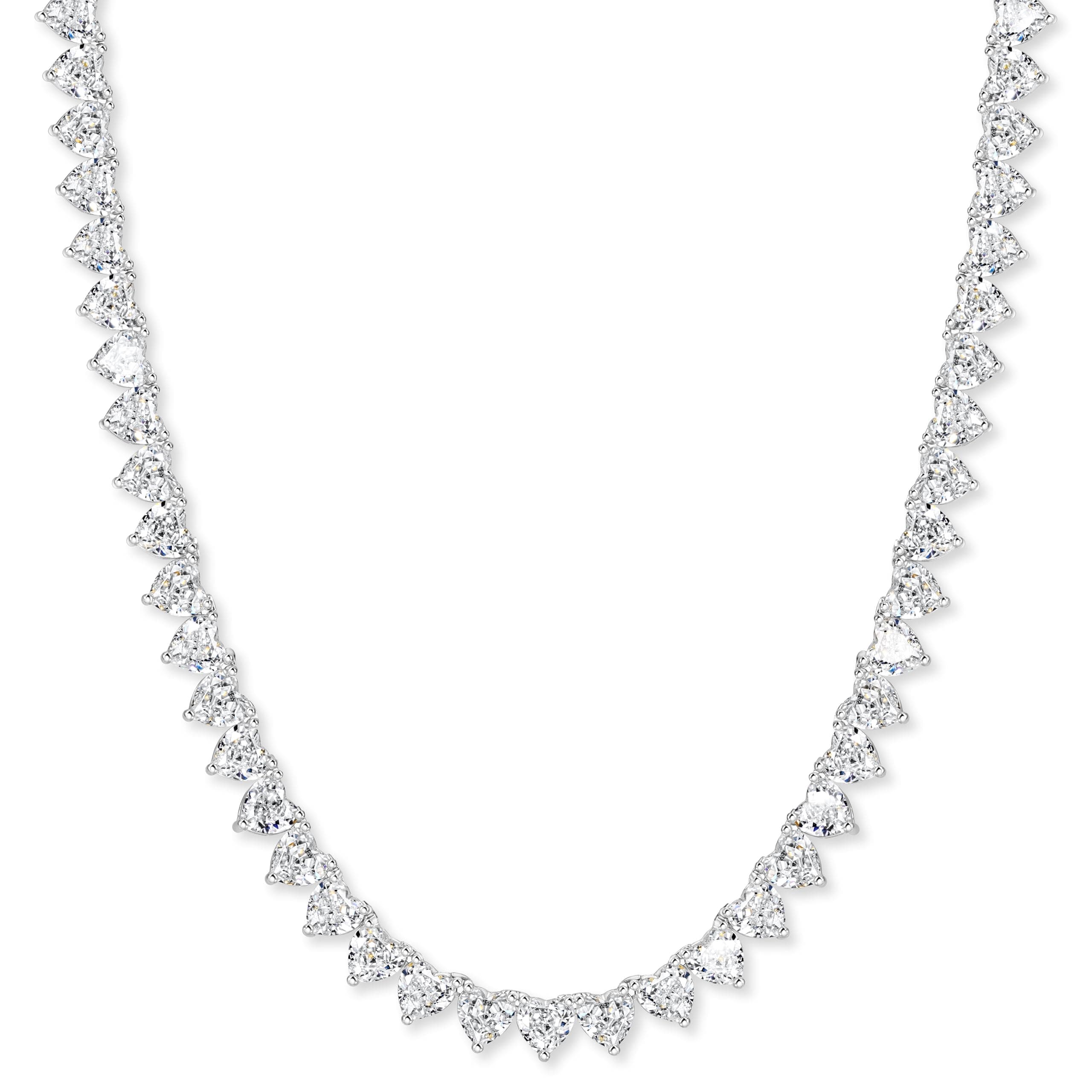 Michooyel Heart Tennis Necklace CZ 16,18,20 Inches Fashion Jewelry