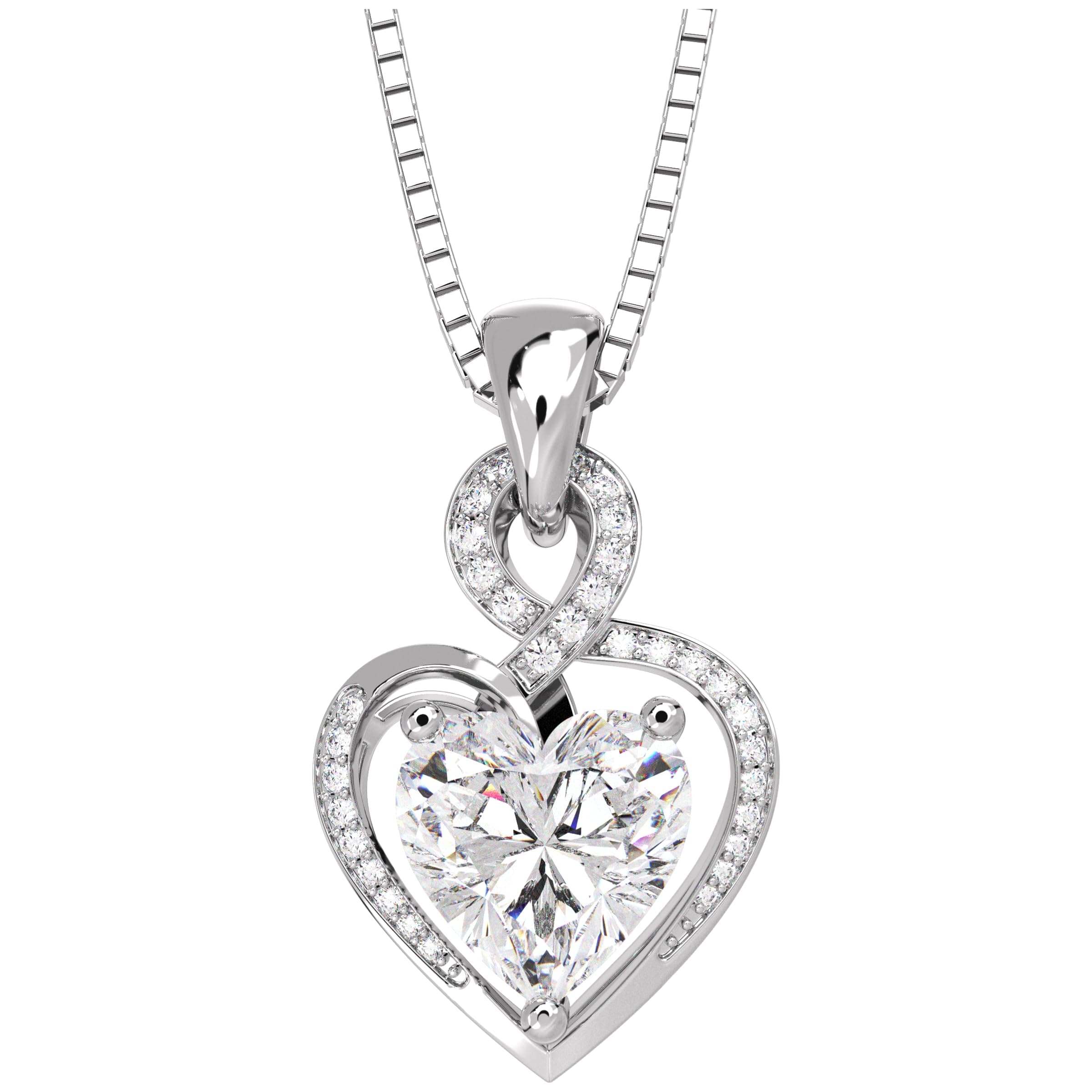 Handcrafted Personalized S925 Sterling Silver Infinity Heart Birthstone Necklace for Women