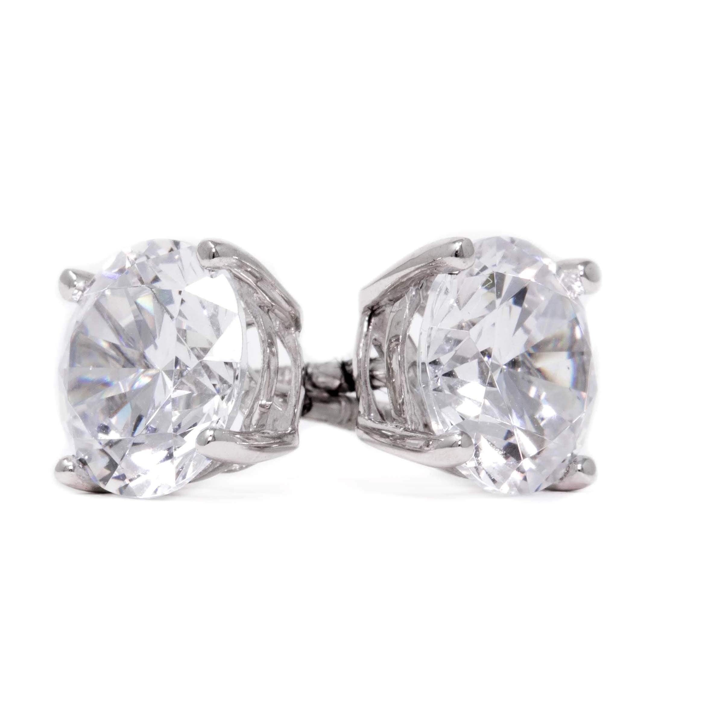 Brilliant Lab Creations 1-4CT Moissanite Stud Earrings, 14k Gold for Women